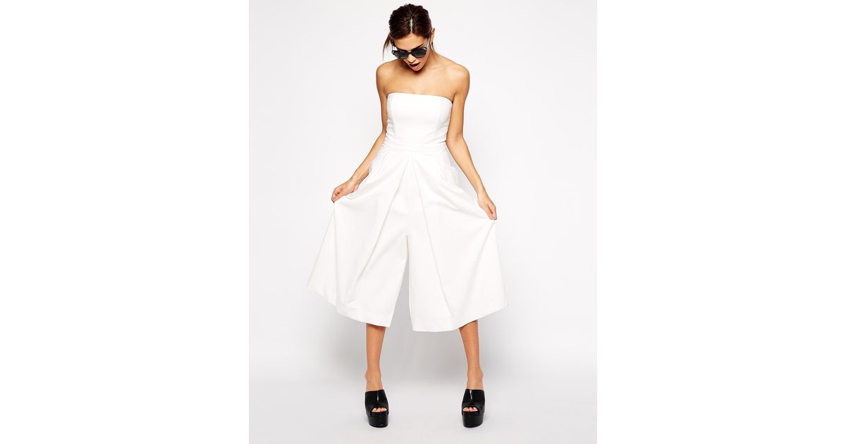 white culotte jumpsuit