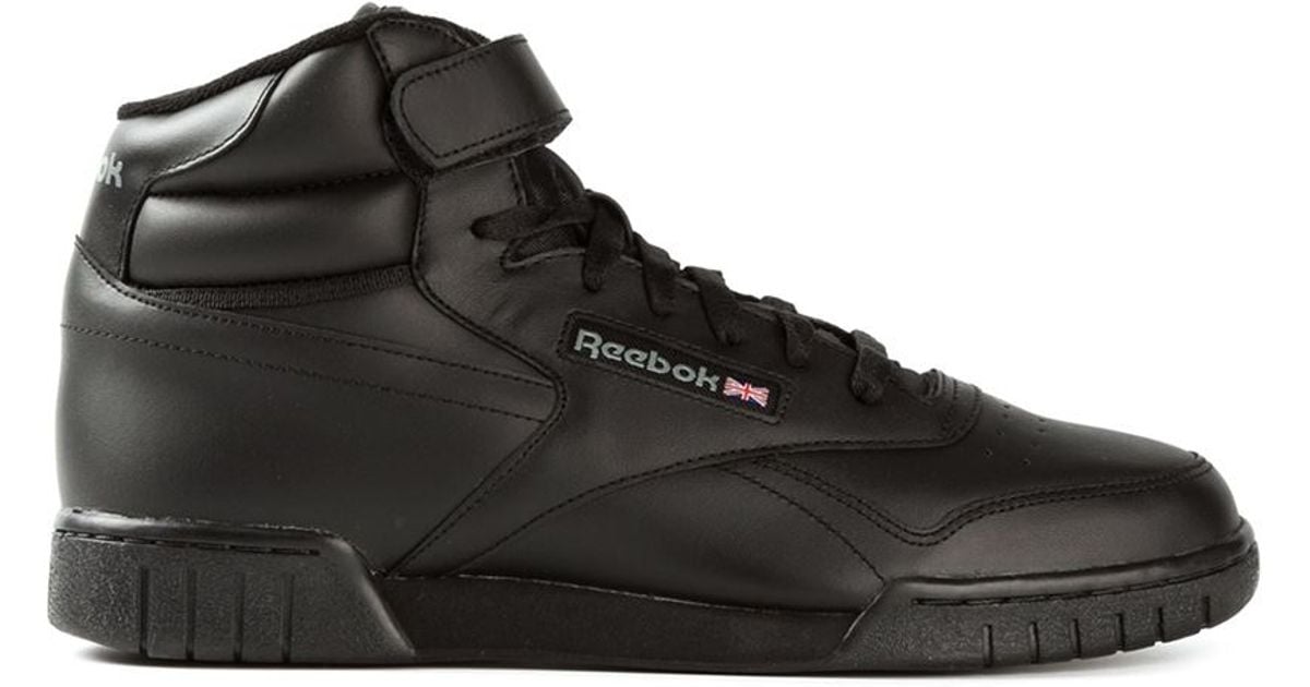 reebok black high top sneakers