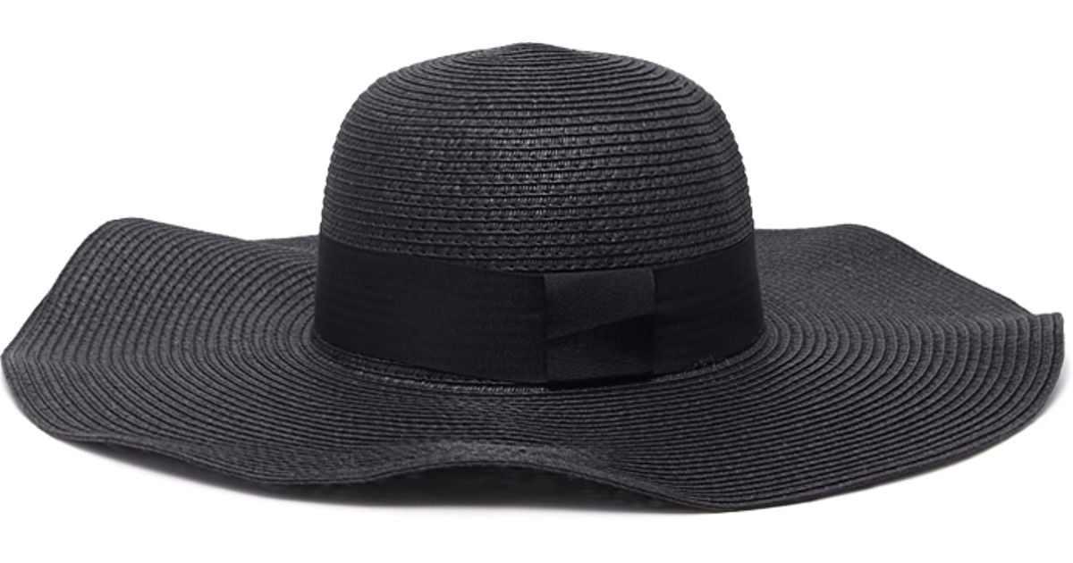 black straw summer hat