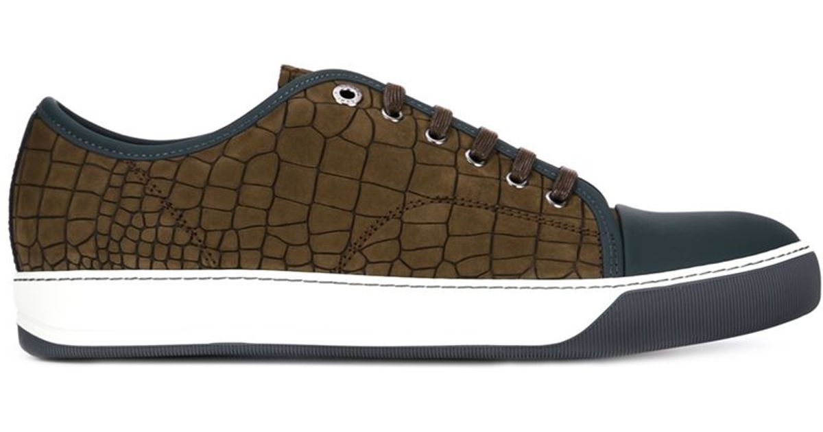 lanvin crocodile sneaker