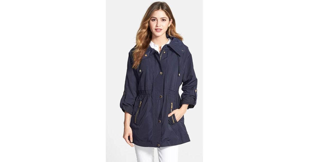 michael kors parka blue