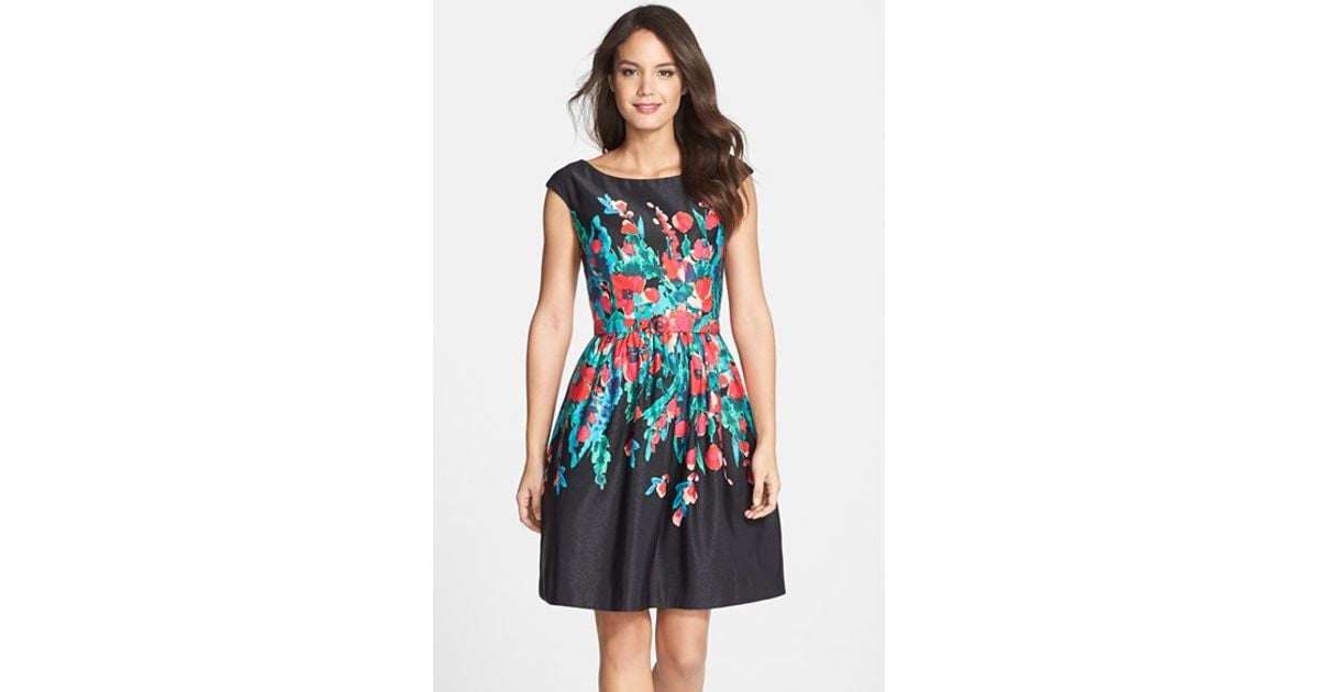 eliza j fit and flare dress