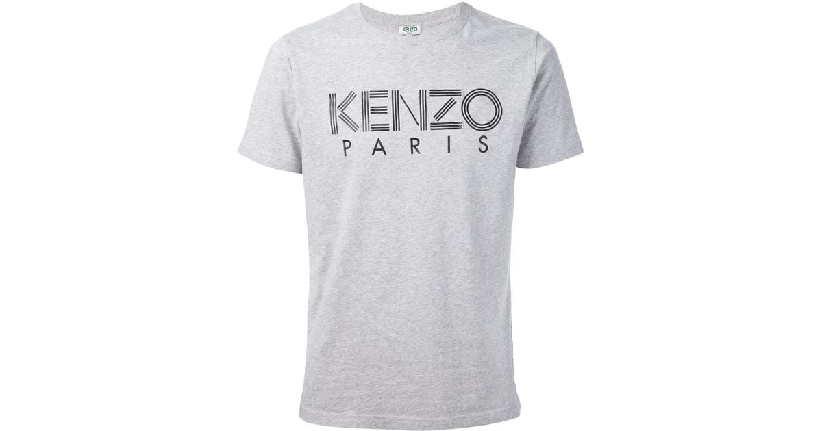 KENZO ' Paris' TShirt in Grey (Gray) for Men Lyst