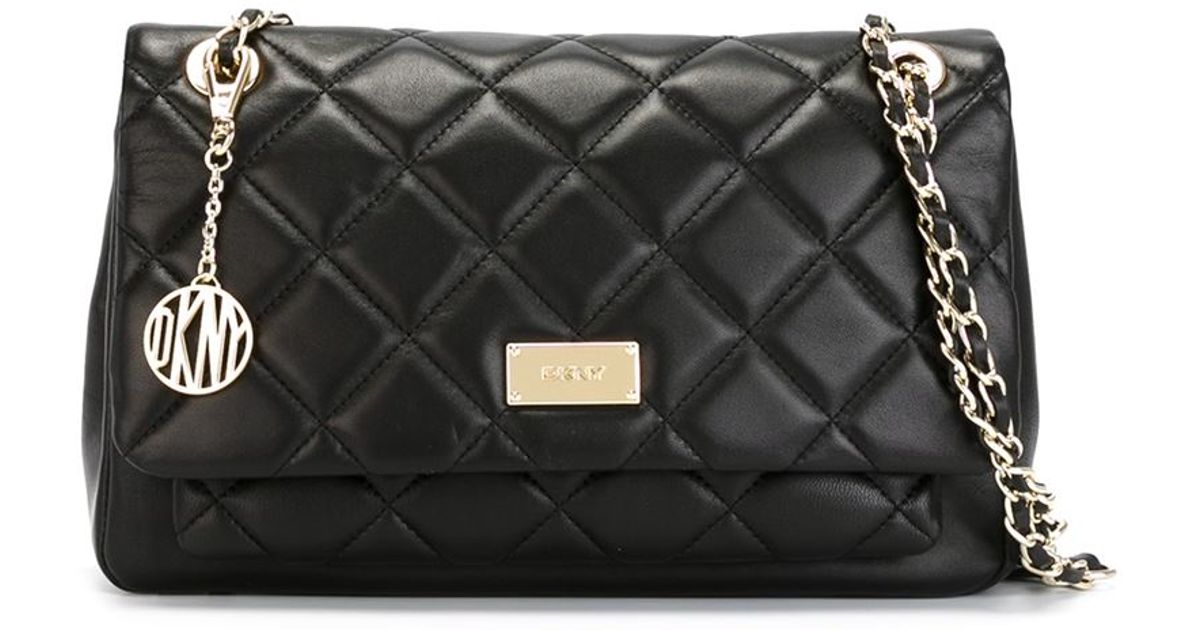 DKNY Quilted Crossbody Bag in Black | Lyst