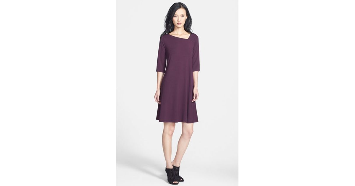 eileen fisher purple dress