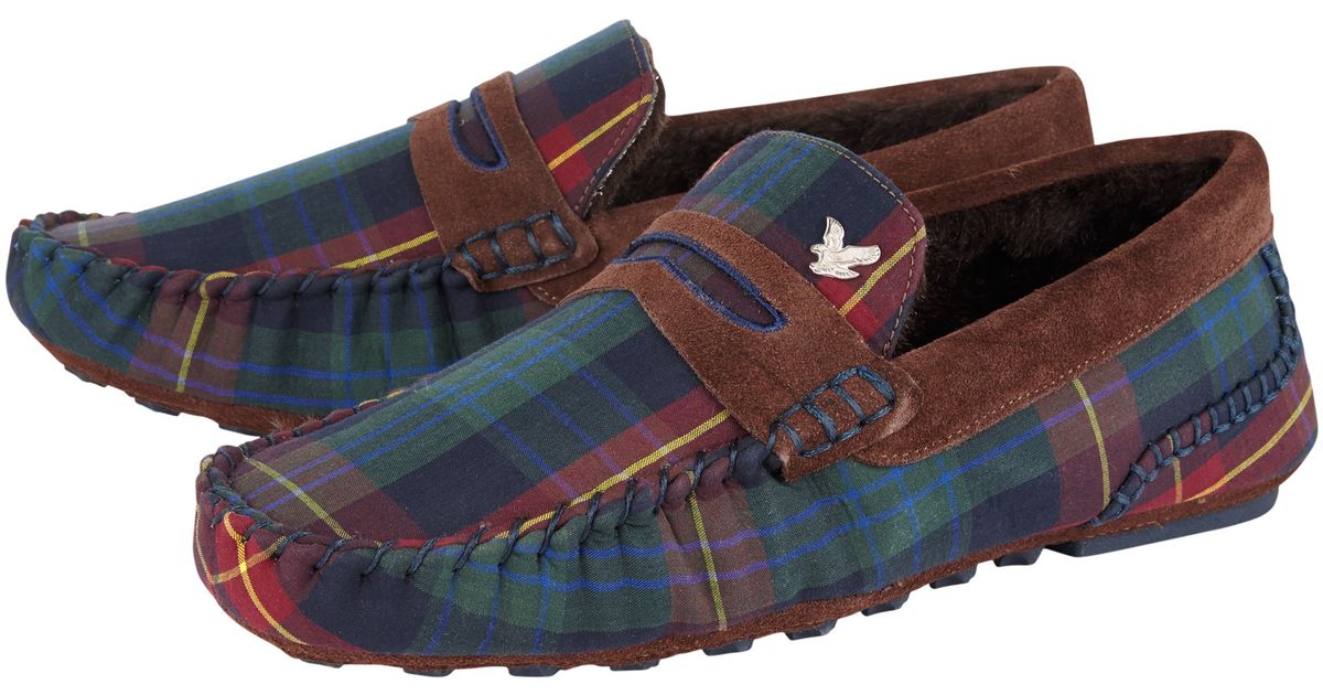 Lyle and scott tartan slippers Clearance