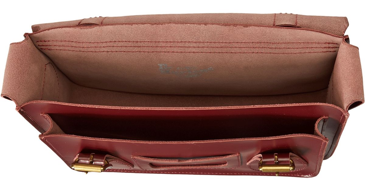 Dr. Martens 11" Leather Satchel in Red | Lyst