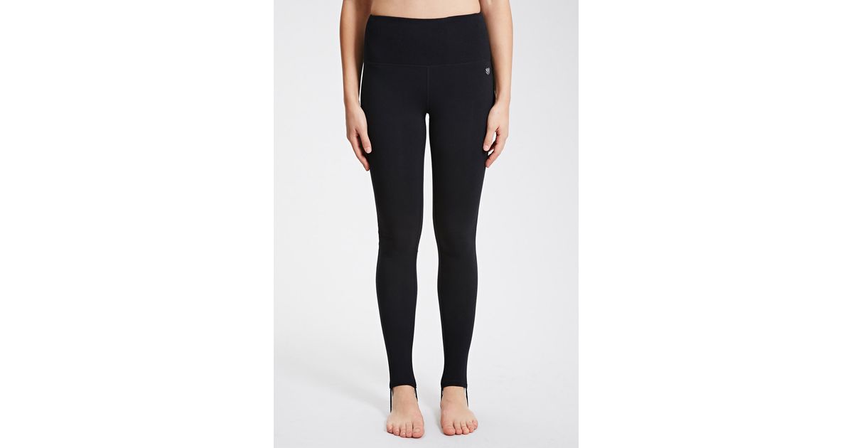 High-waisted Stirrup Leggings in Black 