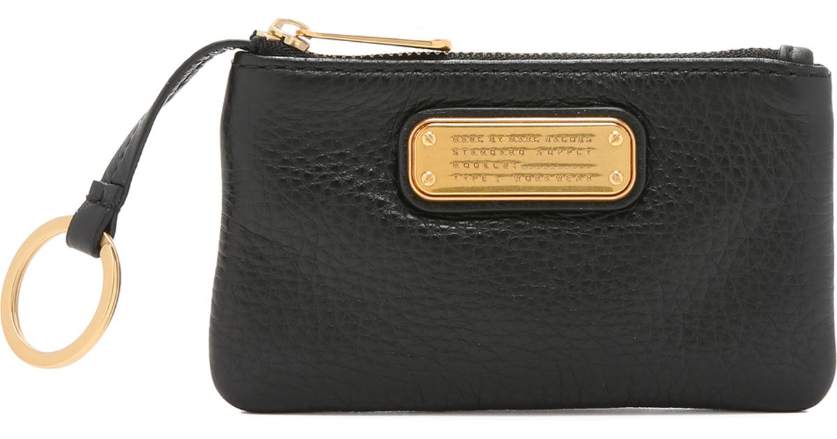 Marc By Marc Jacobs Leather New Q Key Pouch - Black - Lyst