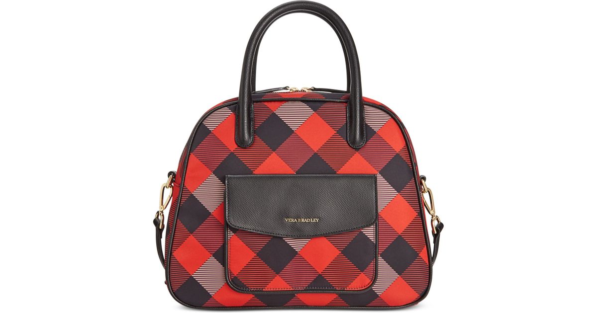red buffalo check purse