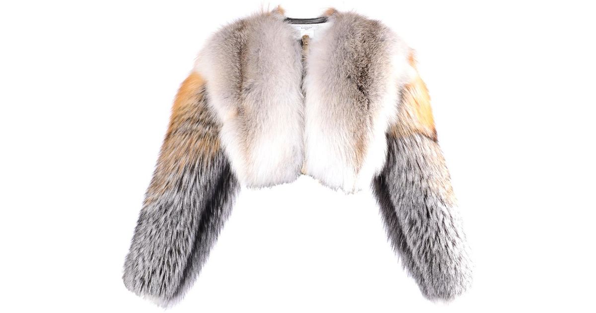 Givenchy Cropped Fur Jacket in Natural 
