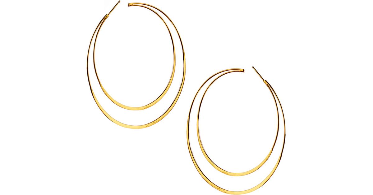 Lyst Lana Jewelry 14k Elite Double Hoop Earrings In Metallic