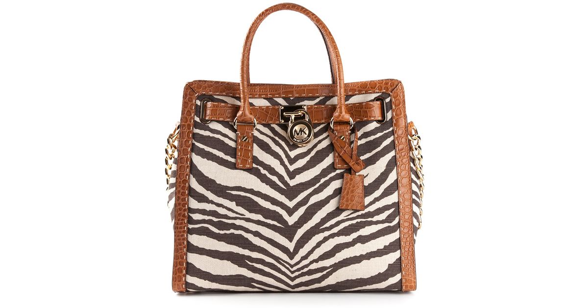 Michael kors brown tropical print bikini