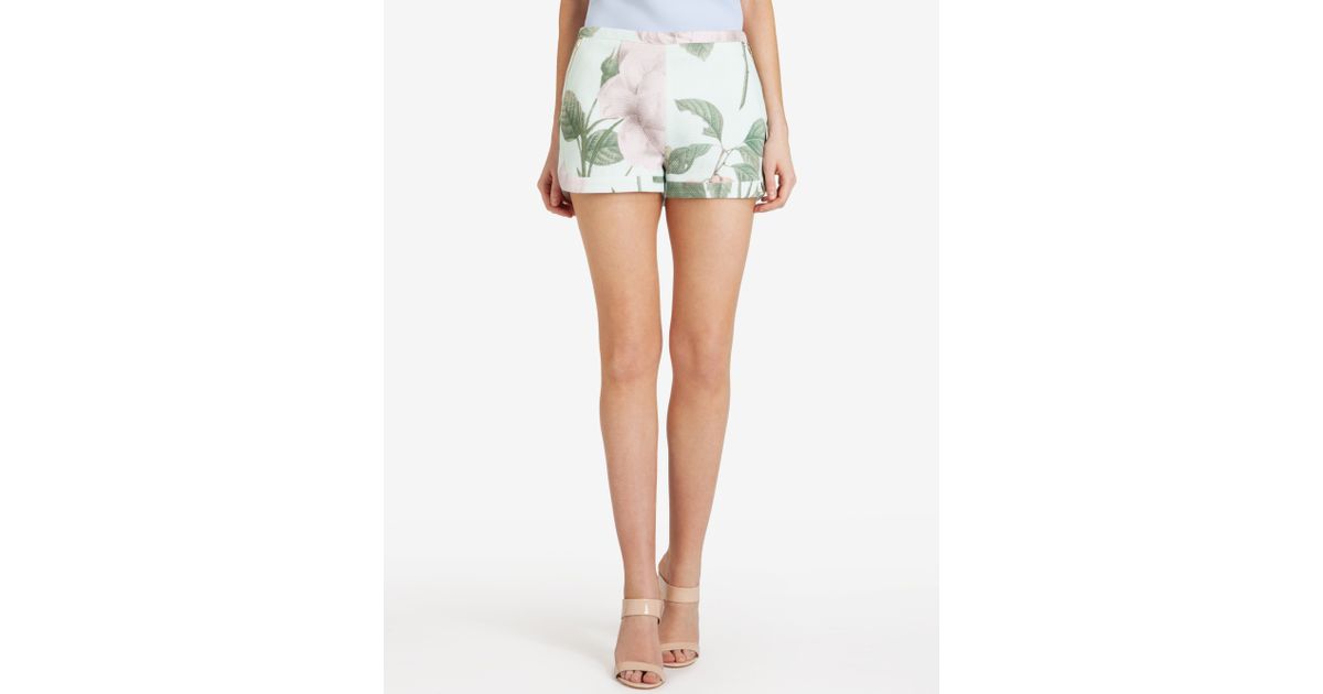Ted Baker Distinguishing Rose Shorts in Green | Lyst