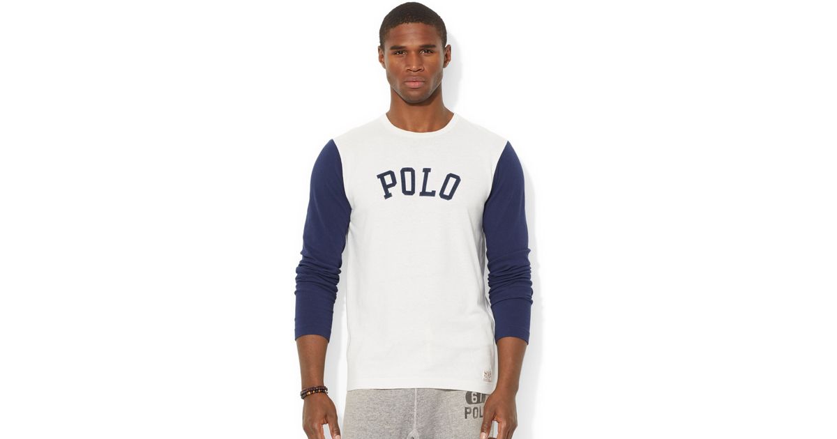 Polo Ralph Lauren Jersey Baseball Shirt in White for Men | Lyst