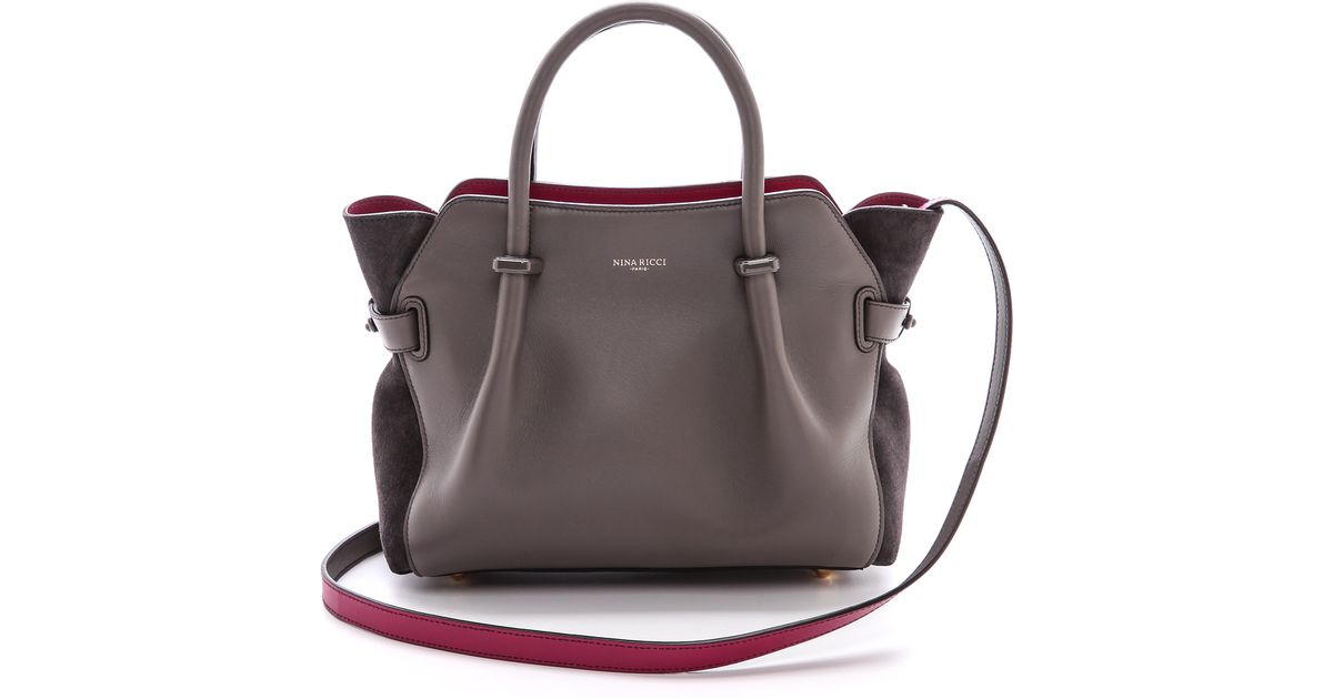 Nina Ricci Gray Small Leather Handbag Gris