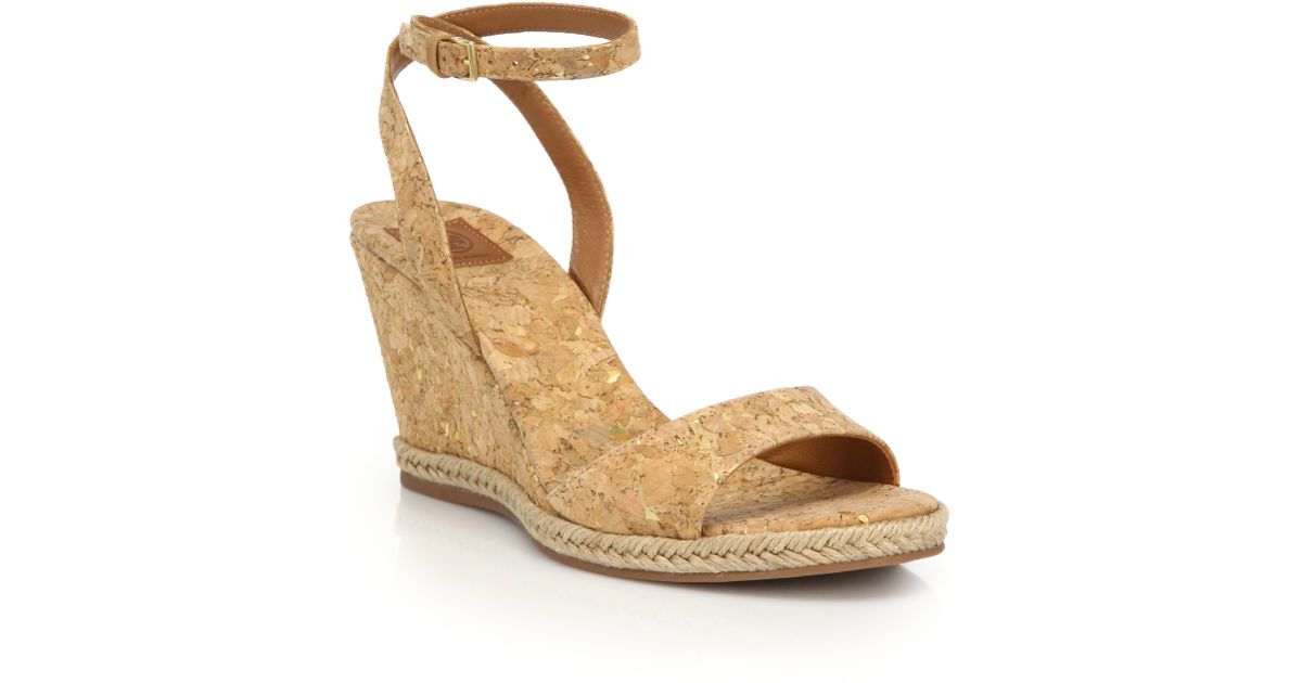 Tory burch cork wedge sandals Clearance