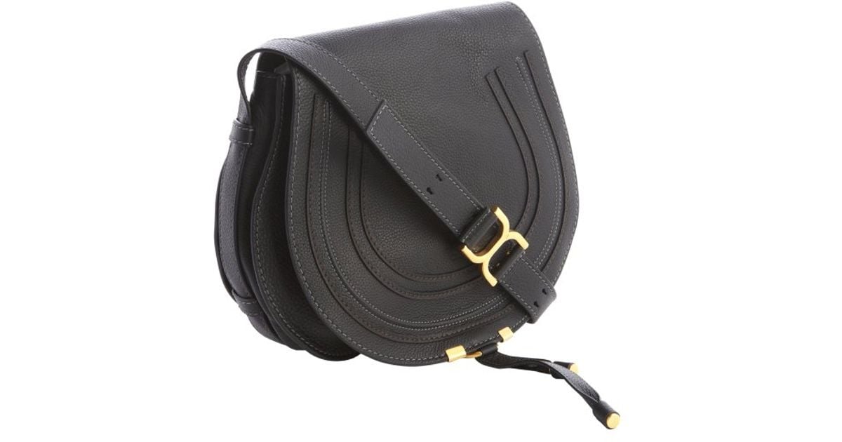 Chlo Black Lambskin \u0026#39;marcie\u0026#39; Crossbody Bag in Black | Lyst  