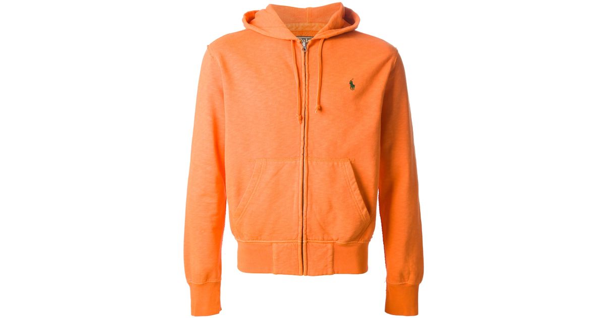 polo ralph lauren orange hoodie