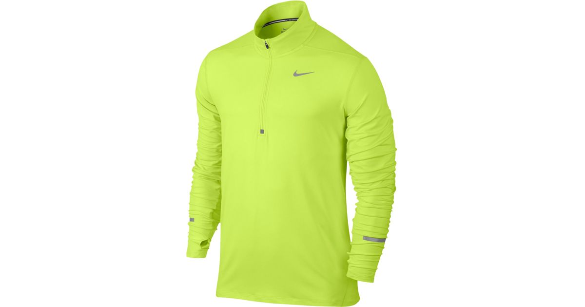 Lyst - Nike Men's Element Dri-fit Half-zip Running Shirt in Green for Men