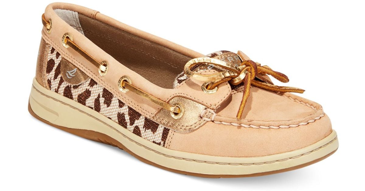 leopard sperrys women's