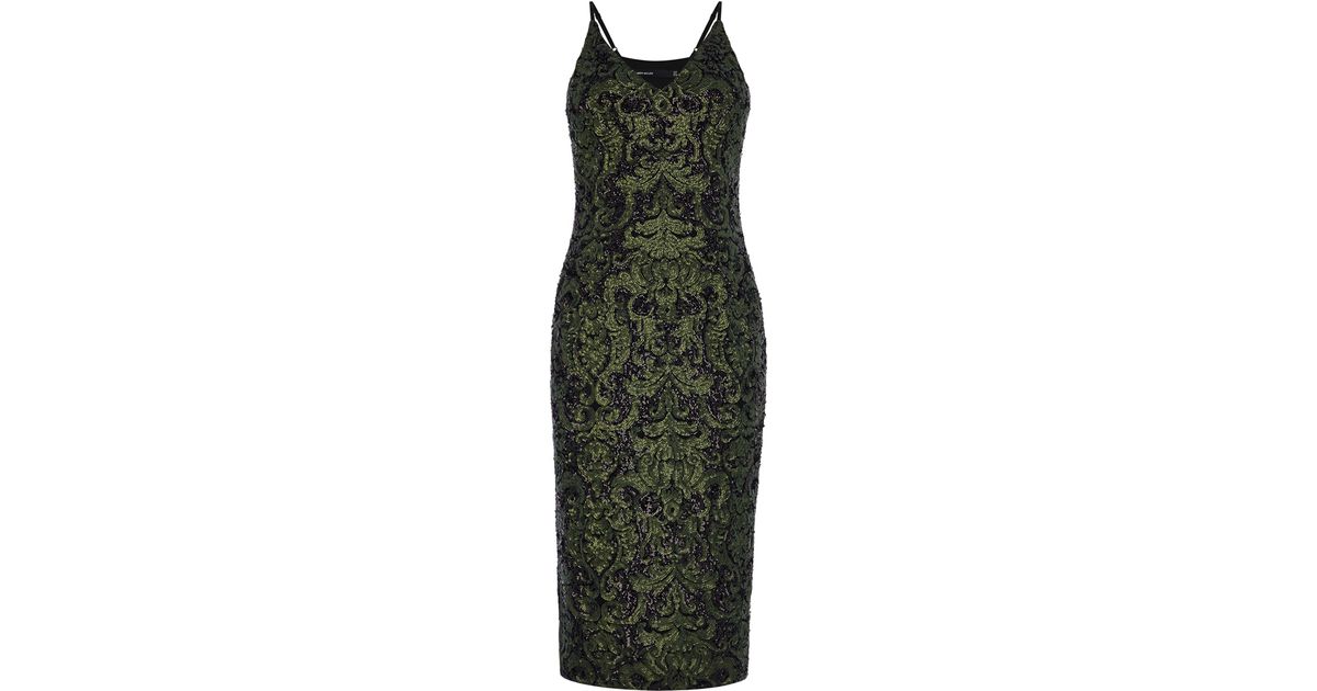 karen millen green sequin dress