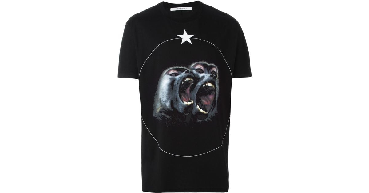 Givenchy Cotton Baboon Print T-shirt in 