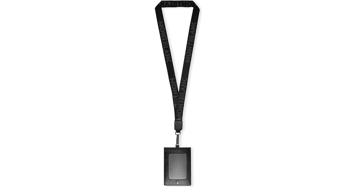 Montblanc Meisterstück Leather I.d. Lanyard, Men's, Black for Men Lyst UK