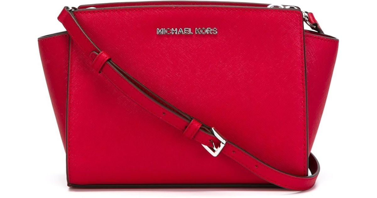 MICHAEL KORS Selma Medium Bright Red Messenger Bag