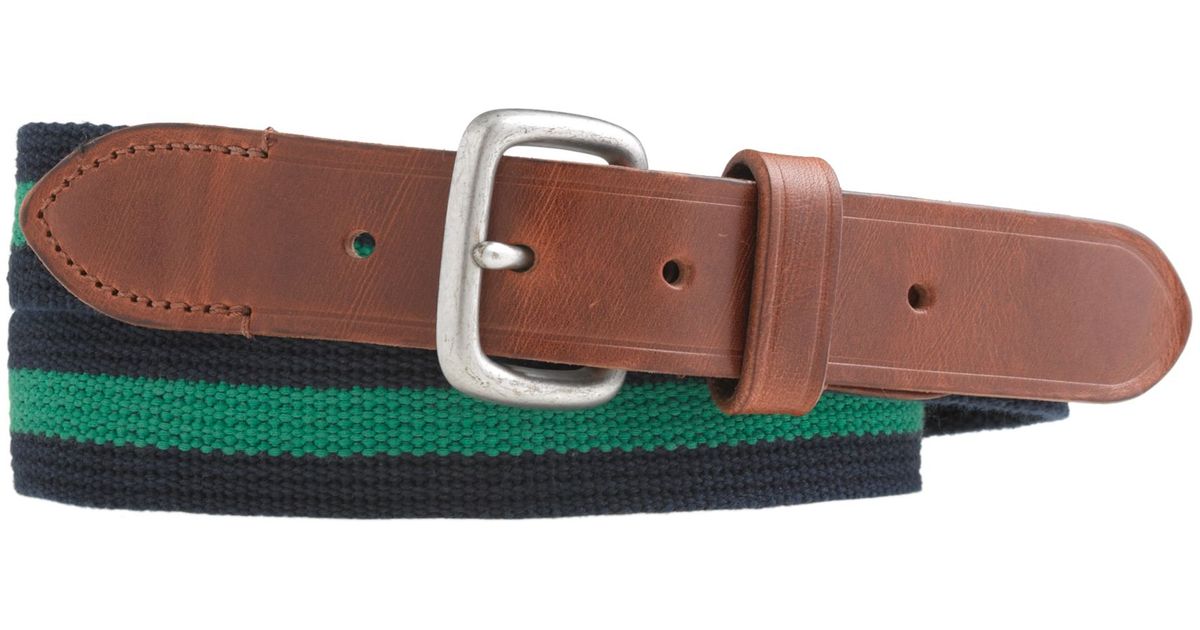Lyst J.Crew Stripe  Belt in Brown for Men
