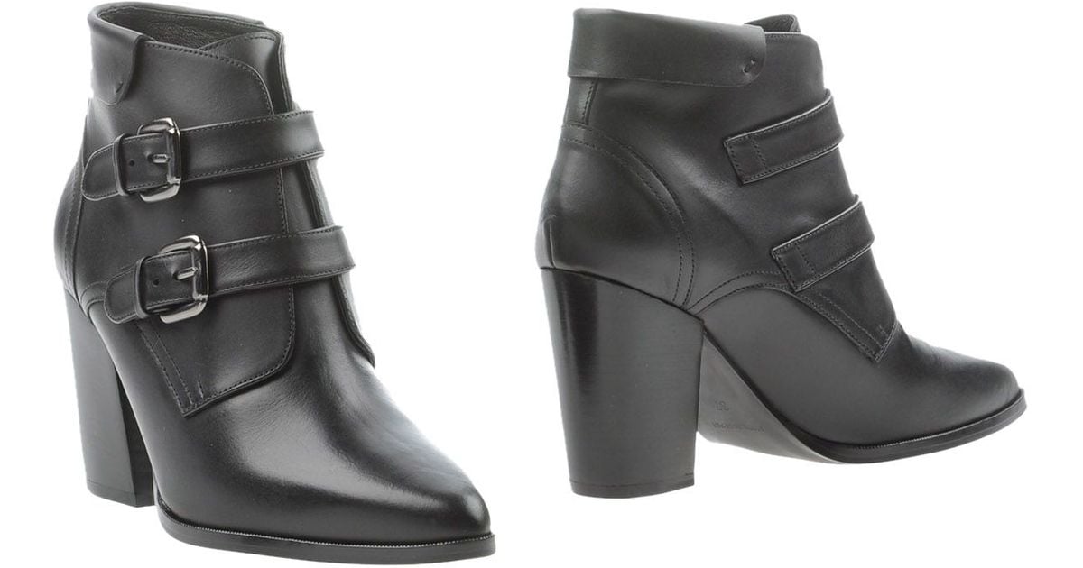 Si By Sinela Leather Ankle Boots in Black - Lyst