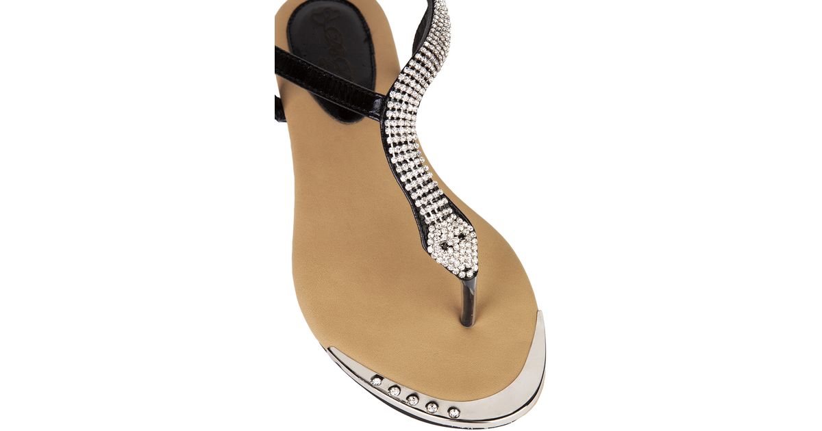 rhinestone snake sandals