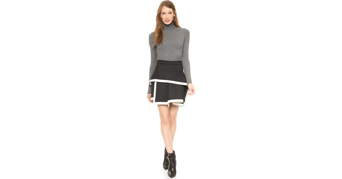 McQ Binded Peplum Skirt Jet Black | Lyst