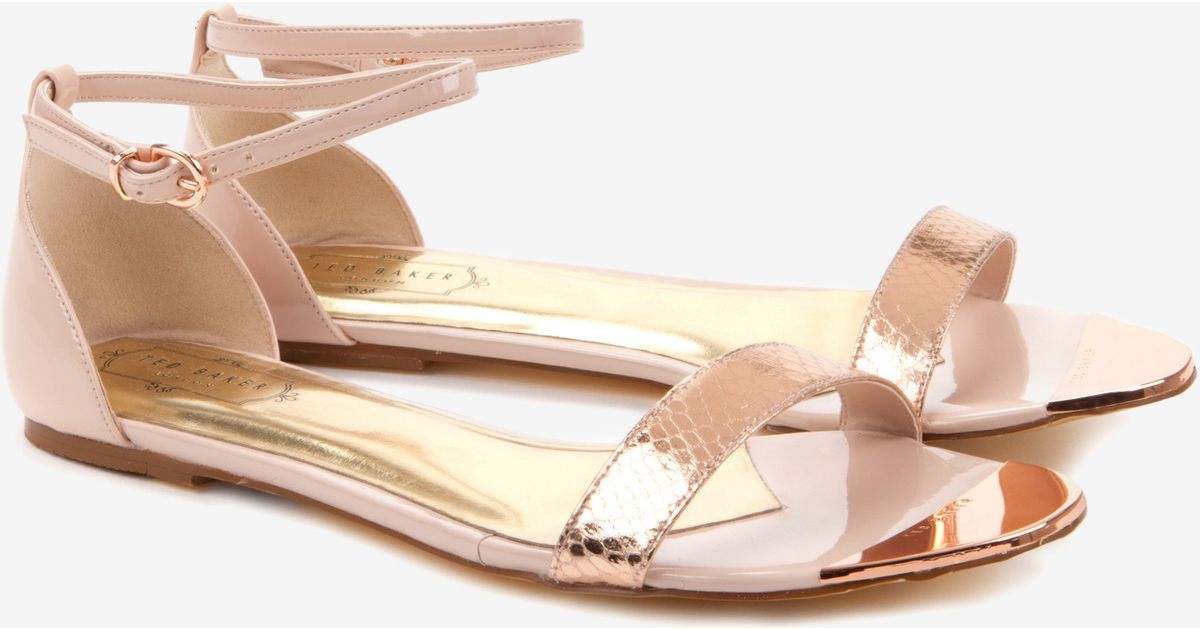 rose gold ankle strap sandals