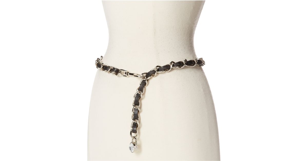 michael kors silver chain belt