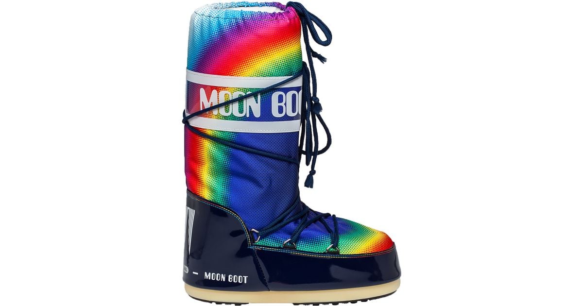 multi color moon boots