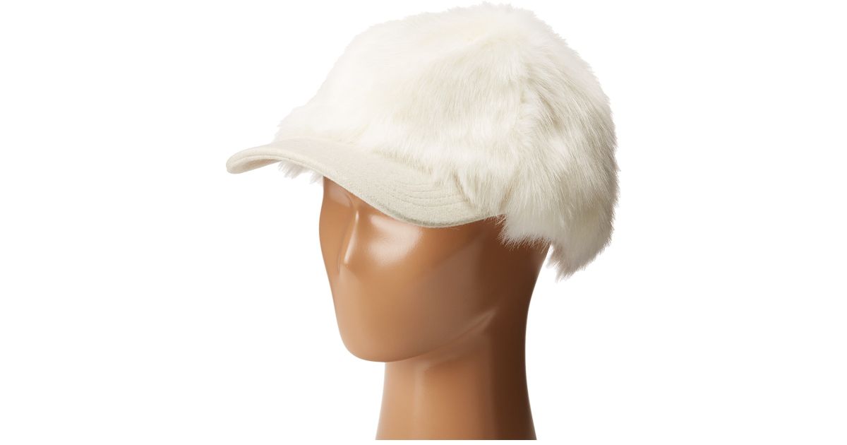 BCBGMAXAZRIA Faux Fur Baseball Cap in 
