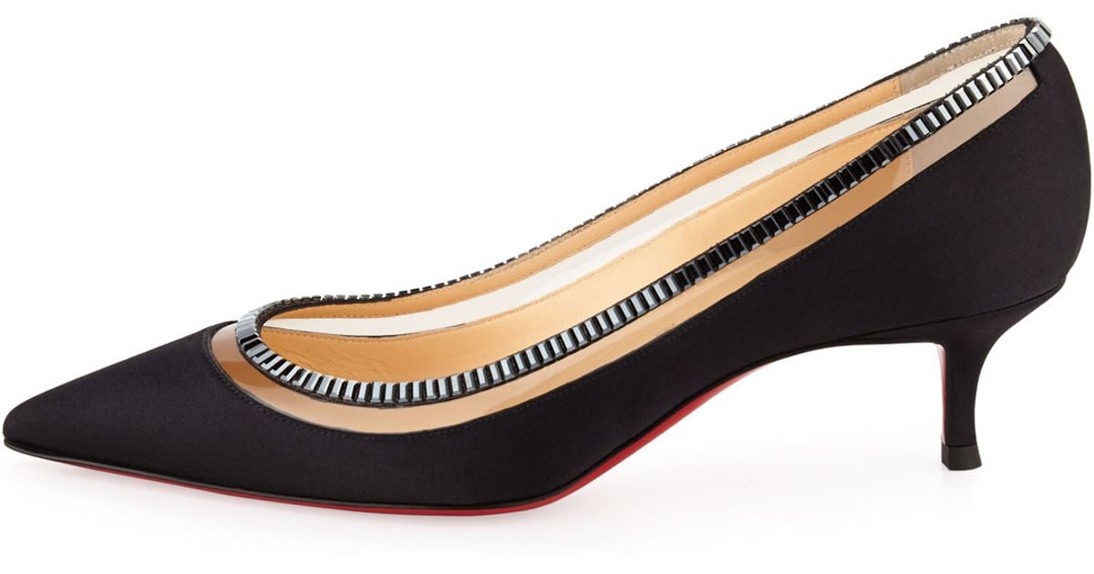 low heel red bottom shoes