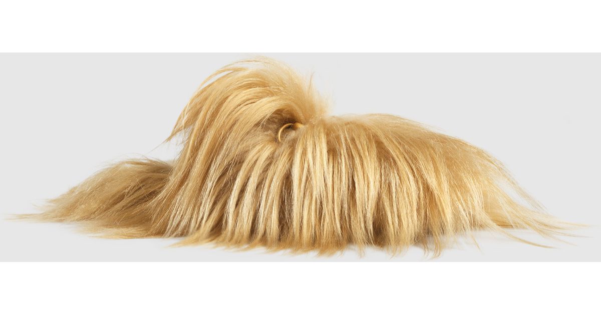 gucci princetown goat hair slides