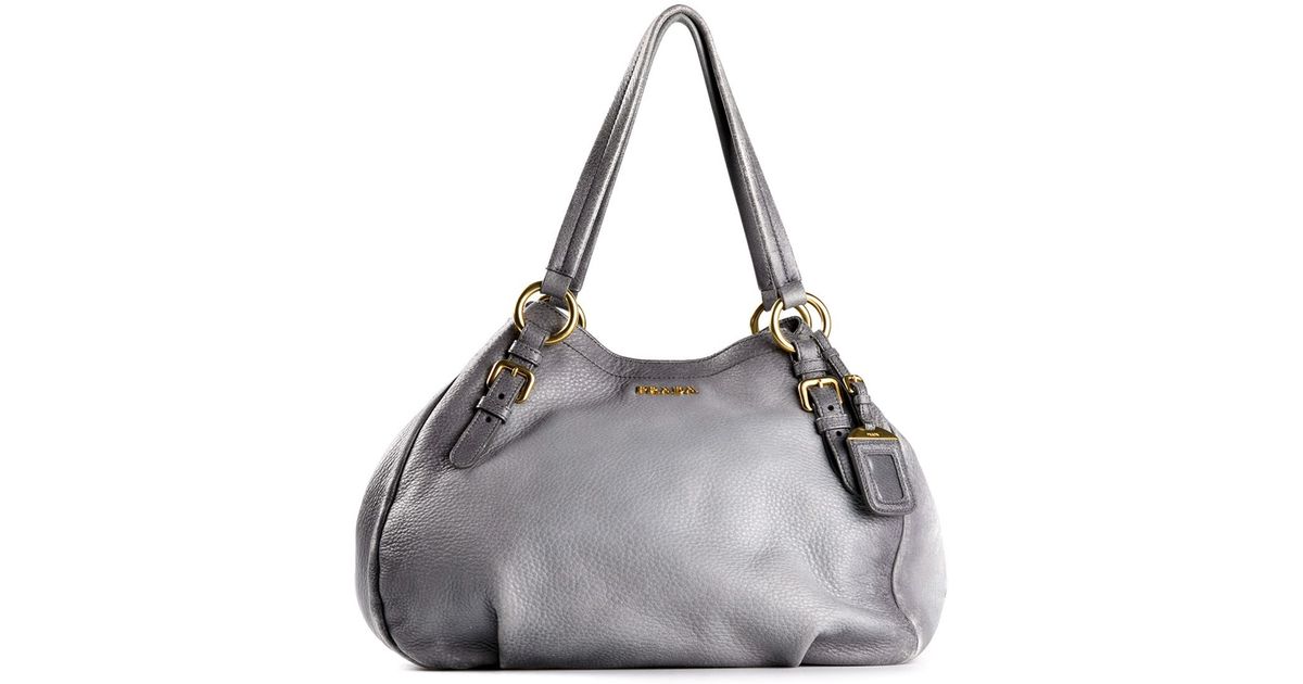 prada shoulder bag grey