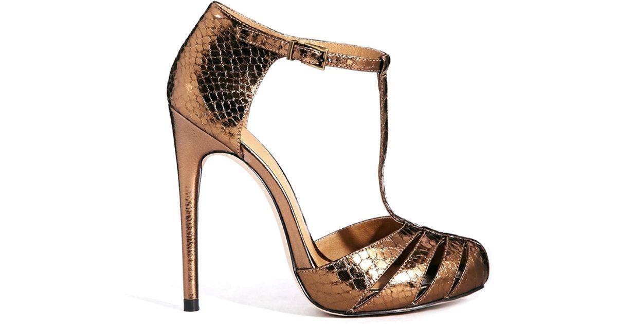 Bronze high heels 2025