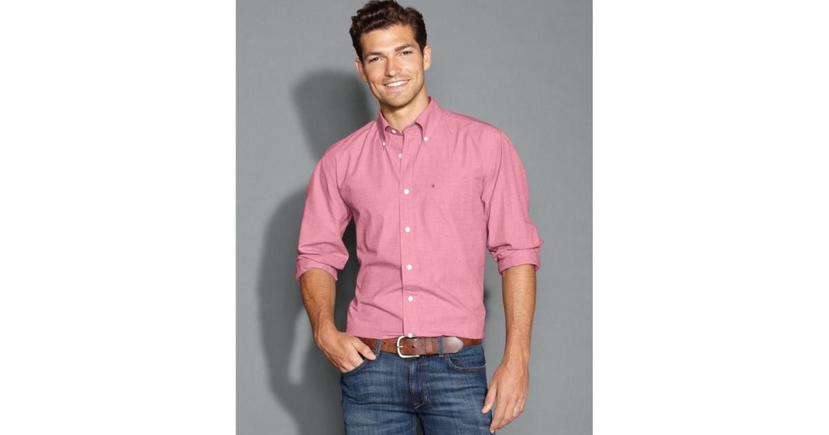 tommy hilfiger pink blouse