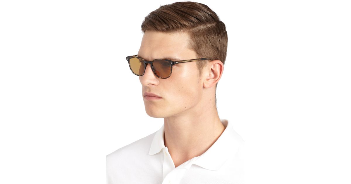 Oliver Peoples Fairmont 49mm Acetate Sunglasses in Brown for Men