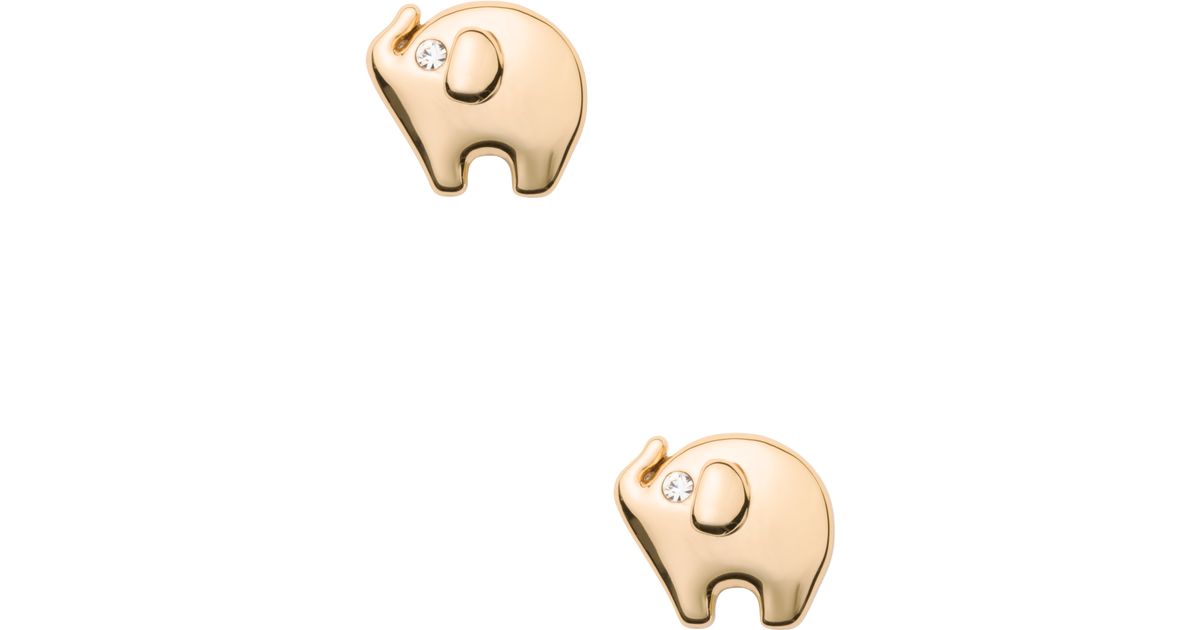 Kate Spade Lucky Elephant Studs in Gold (Metallic) Lyst