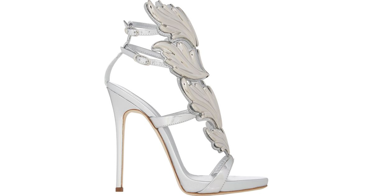 giuseppe heels silver