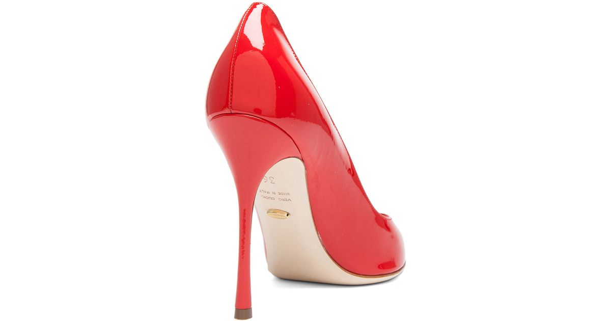 sergio rossi red pumps