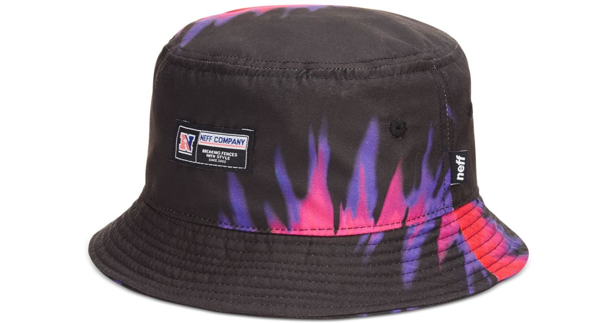 black tie dye bucket hat