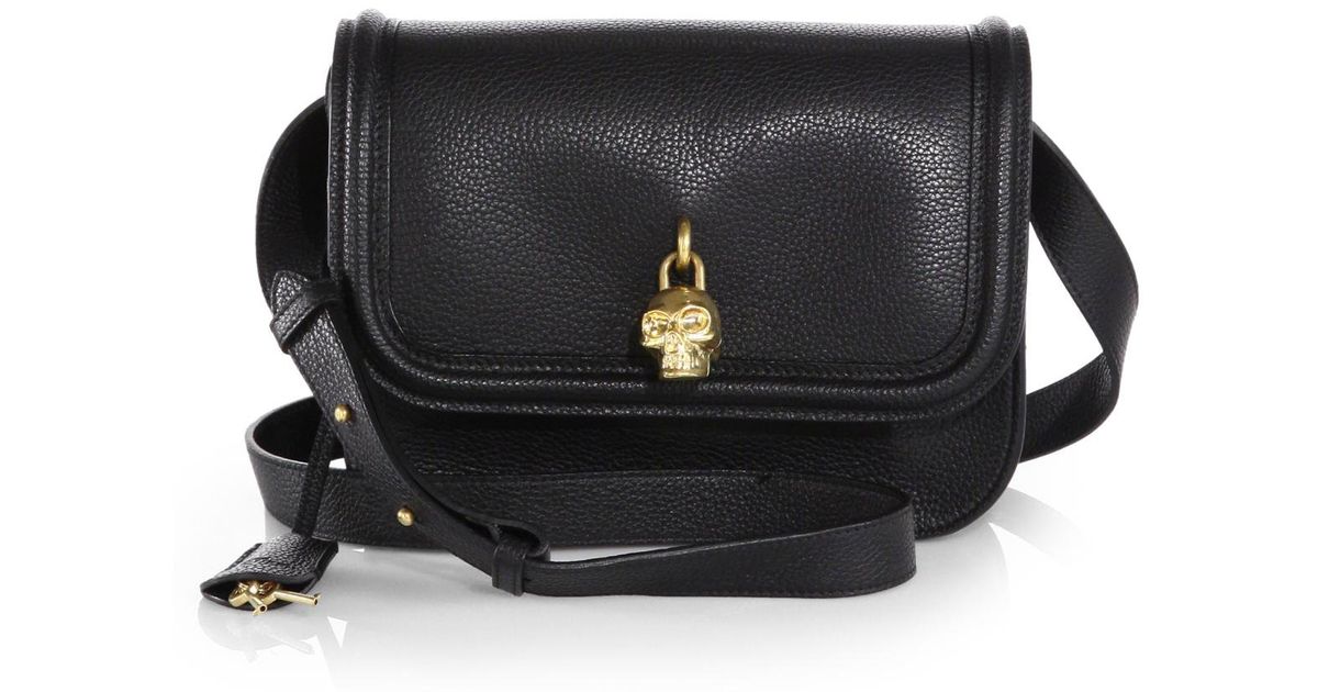 Alexander McQueen Skull Padlock Satchel in Black Lyst