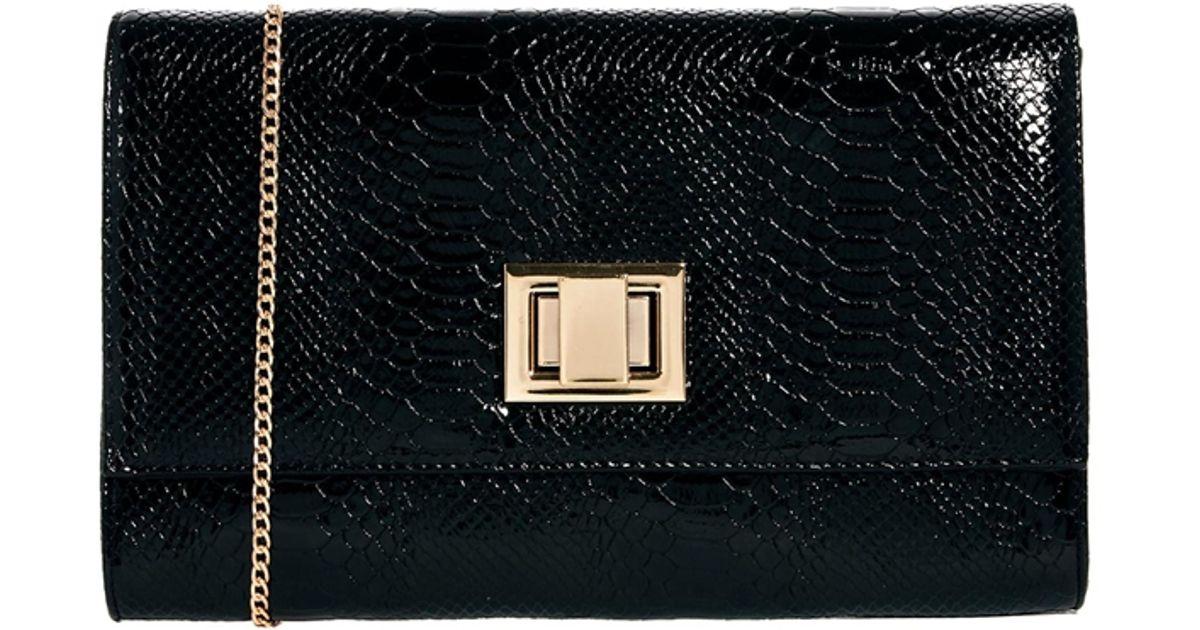 dune black clutch bag