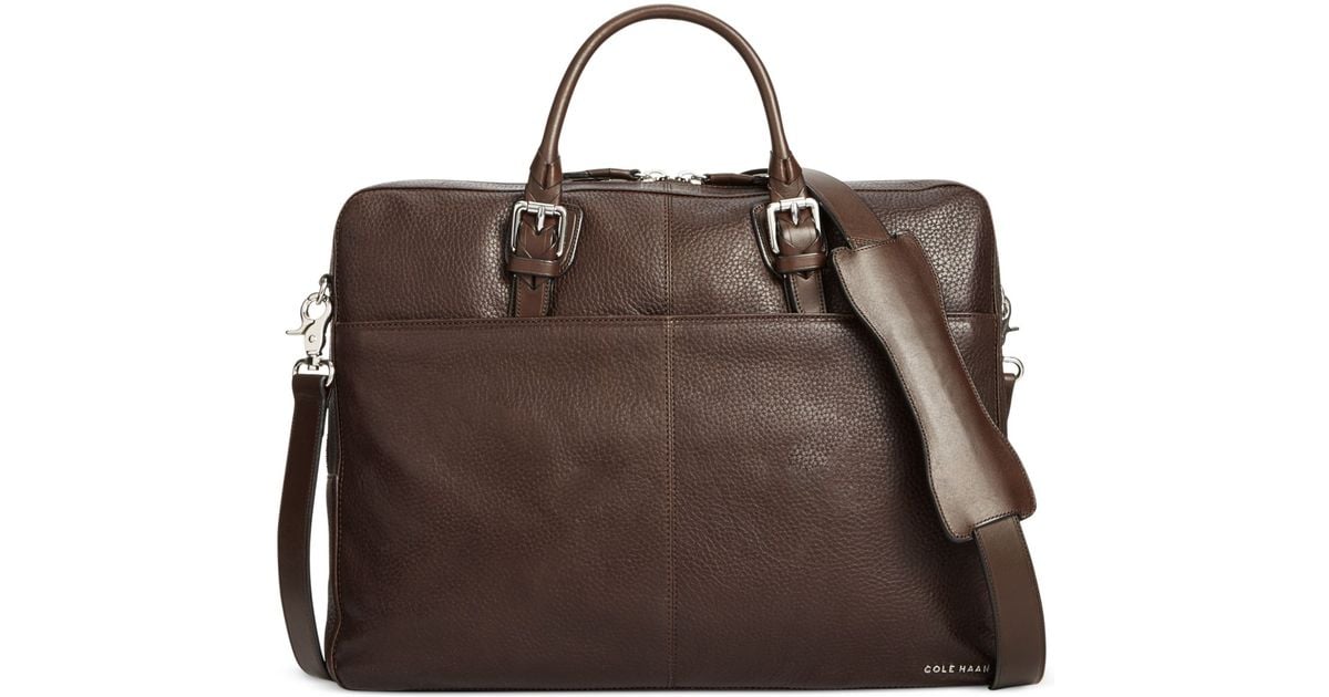 cole haan pebbled leather duffle bag